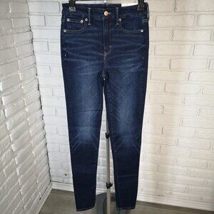 NWT Amer. Eagle The Lu(X)e Jean Ladies Size 4 (27W) Super Hi Rise X-Long Jegging